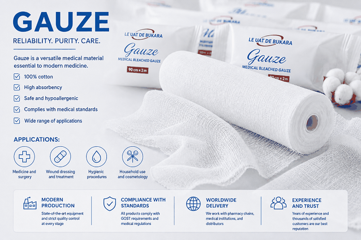 Medical textile production — Le Uat de Bukara
